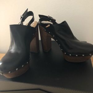 High heel clog shoes